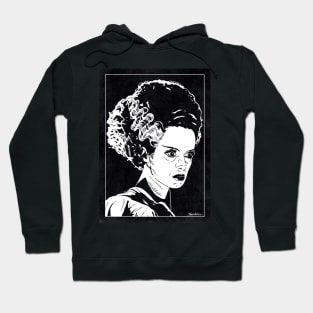 BRIDE OF FRANKENSTEIN (Black and White) Hoodie